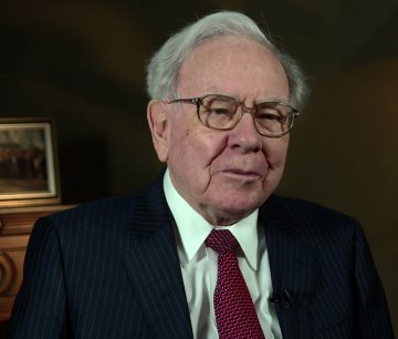 A picture of businessman Warren Buffett.